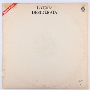 Les Crane Desiderata 1971 Stereo Electronic Funk Psychedelic LP Record BS 2570
